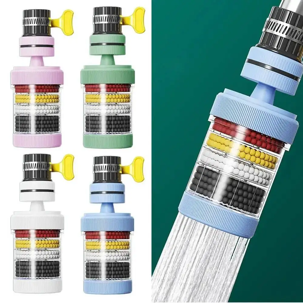 360 °   회전식 수도꼭지 에어레이터 |   6단계 필터 |   주방 및 욕실용 방수 샤워헤드