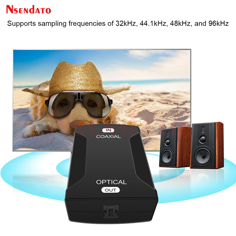 Digital Audio Decoder Digital Coax Coaxial RCA to Spdif Toslink Optical Fiber Audio Converter Adapter For Blu-Ray DVD TV Box