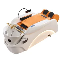 Lit de shampoing de Massage électrique haut de gamme pour Salon de coiffure, Cycle d'eau automatique, Fumigation, Salon de beauté, lit de traitement de tête 2