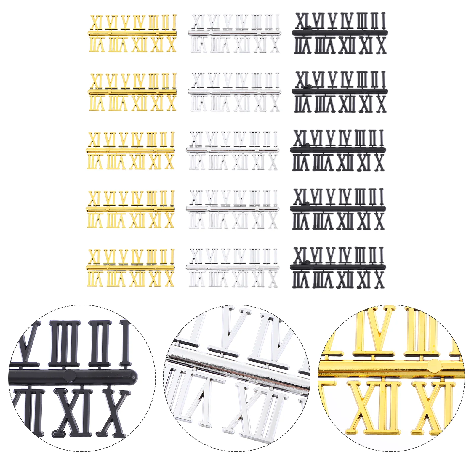 

15 Sets Digital Wall Clock Number Plate Numbers Accessories Replacement for Parts