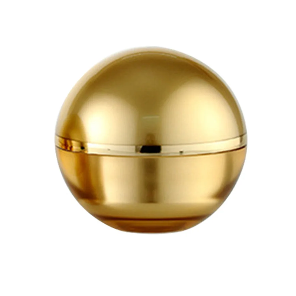 15g-50g Capacity Gold color Round shape Acrylic material Crystal cream bottle&Acrylic cream bottle jar with Spacer and cap