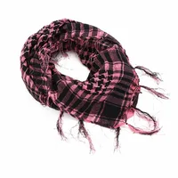Écharpe de randonnée extérieure 80x100cm, Foulard de désert arabe avec pompon pour hommes et femmes, Bandana, Masque, Protection contre le vent et le sable 5