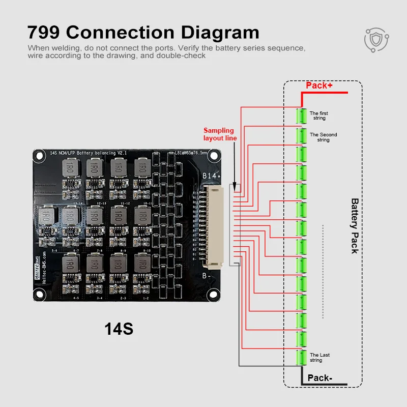 1.2A battery cell balancer inductive lipo/lifepo4 voltage balancing module 3S 4S