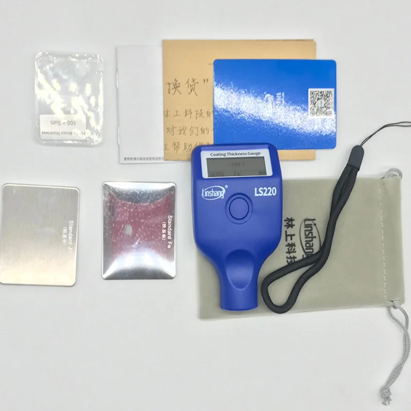 LS220 Auto Car Coating Thickness Gauge 0.0-2000um Fe NFe Probe Gauge For Non magnetic and Non conductive Coatings Paint Coating Meter Paint Thickness Gauge Thickness Gauge