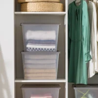 Storage Bins with Lids, Clear, Stackable Totes, Containers 6Pk 2