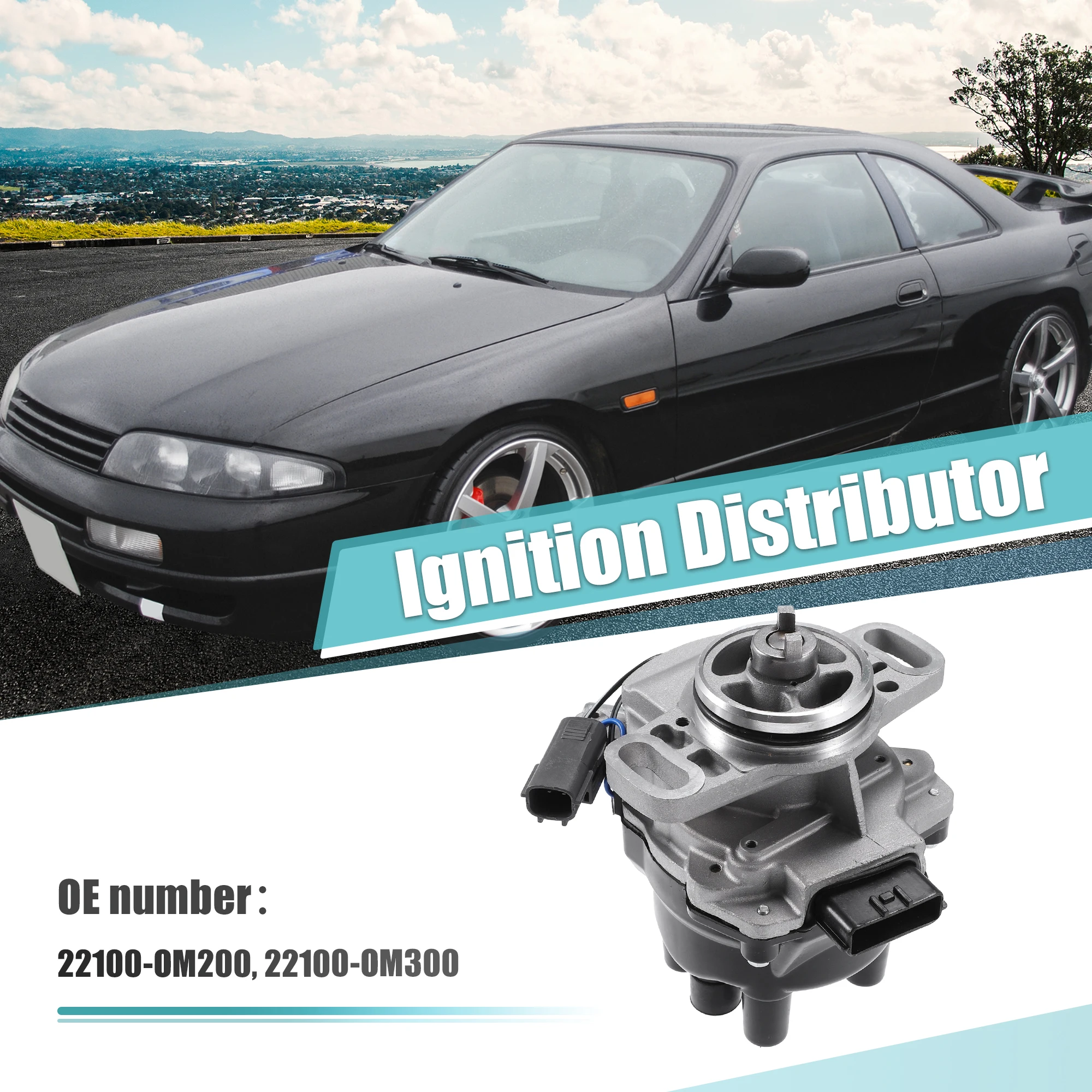 Uxcell Replacement Ignition Distributor for Nissan Sentra 1995-1999 for Nissan 200SX 1995-1998 222100-0M300 w/ Cap and Rotor