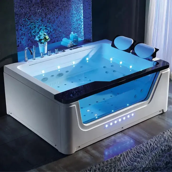 2 person  acrylic massage bathtub hotel luxury bath freestanding hydromassage 2