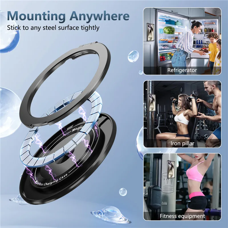 Rotating Magnetic Bracket Case - Transparent Protective Cover
