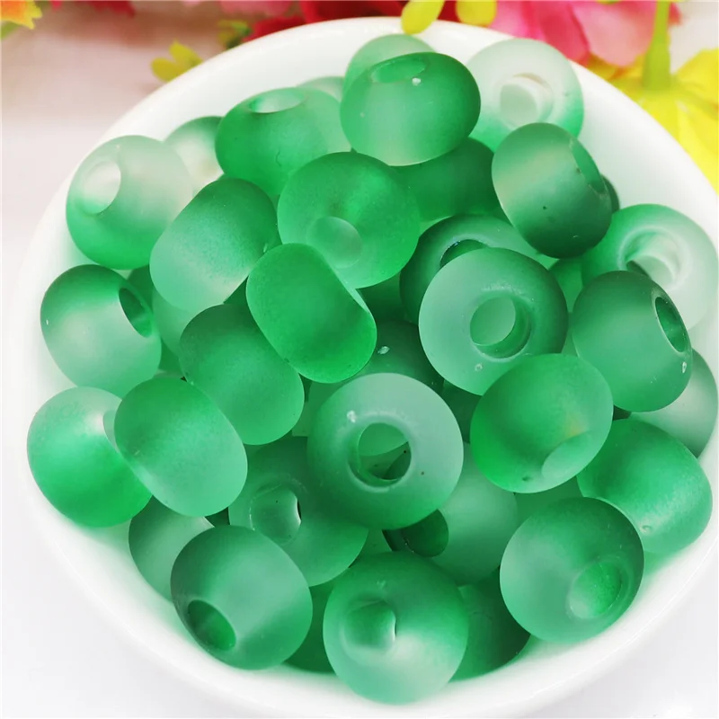 European Beads Large Hole Bulk Rubber Hair Beads Earrings 10pcs