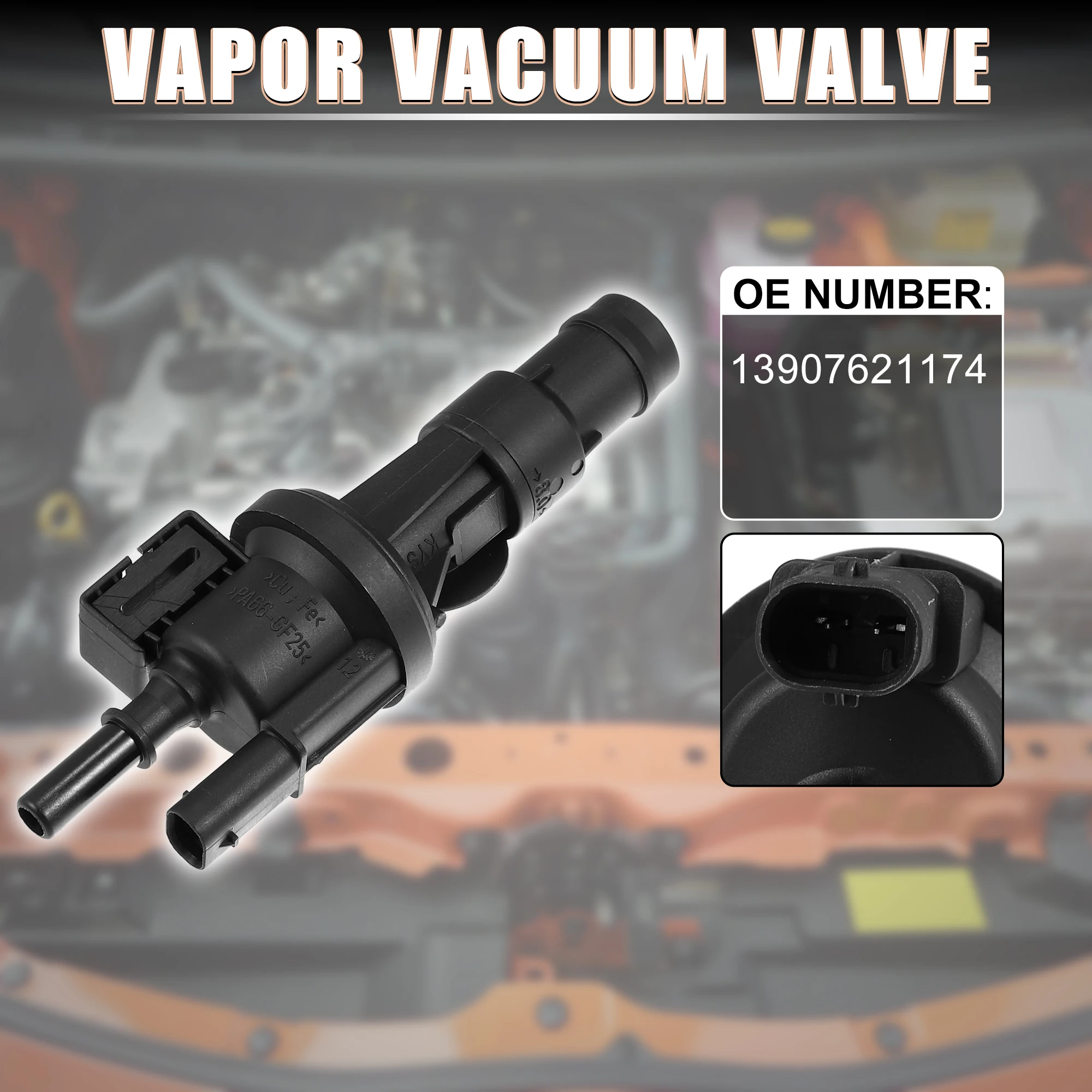 X Autohaux Vapor Canister Purge Valve Assembly Replacement 13907621174