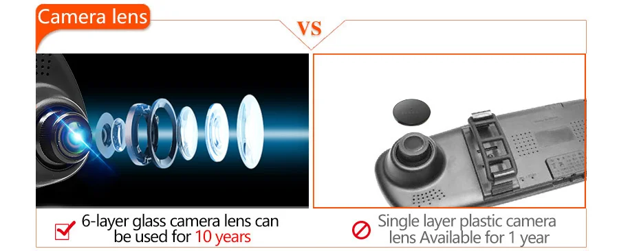 S5193b25a93f64eeda695bff11a3cb165F E-ACE Full HD 1080P Car Dvr Camera Auto 4.3 Inch Rearview Mirror Digital Video Recorder Dual Lens Registratory Camcorder