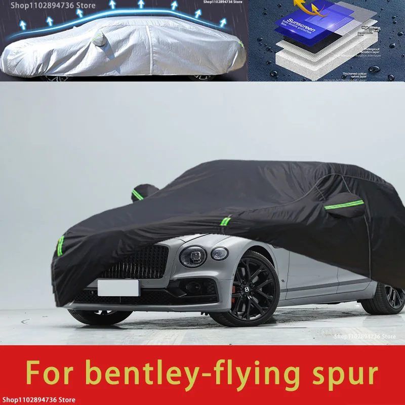 

For bentley flying spur fit Outdoor Protection Full Car Covers Snow Cover Sunshade Waterproof Dustproof Exterior black car cover