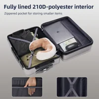 HUFAUT3PCS luggage kit, durable and safe travel companion, with combination lock, 20/24/28 inch carry on suitcase 2