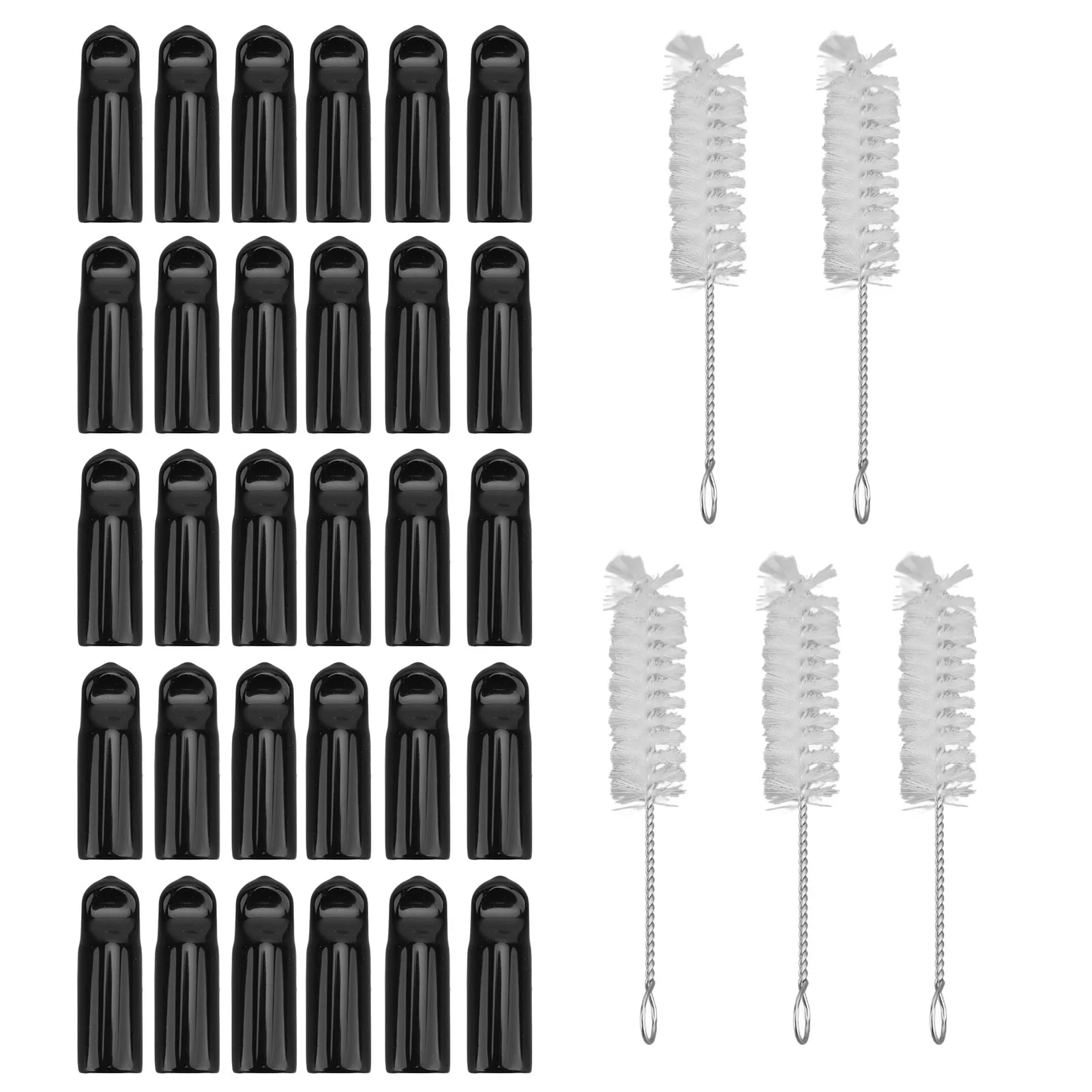 30Pcs Beer Tap Cover Rubber Draft Faucet Keg Cap with 5 Cleaning Brushes for Insulated Bucket