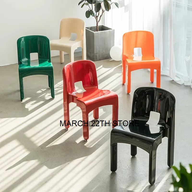 

Nordic Green Chairs Dining Garden Plastic Balcony Designer Kids Dining Lounge Chair Italian Terrace Muebles Kitchen Furniture