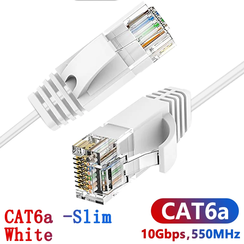 Cabo ethernet cat6a 10gbps cabo lan fino cabo de remendo de rede utp para ps pc internet modem roteador cat 6a cabo ethernet