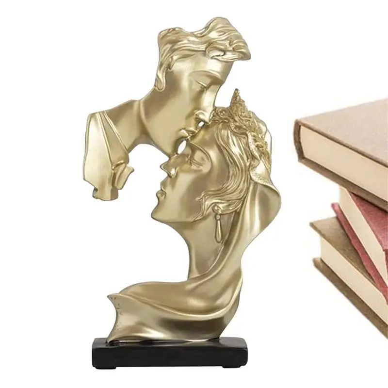 

Home Living Room Ornament Decorative Lovers Statues Home Decor Kiss Sculpture Valentine's Day Wedding Gift