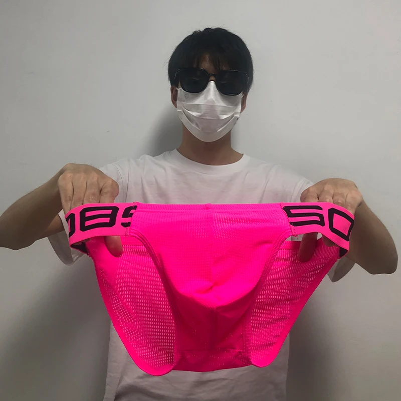 Brand Men Underwear Mesh Qucik-Dry Sexy Men Briefs Breathable Mens