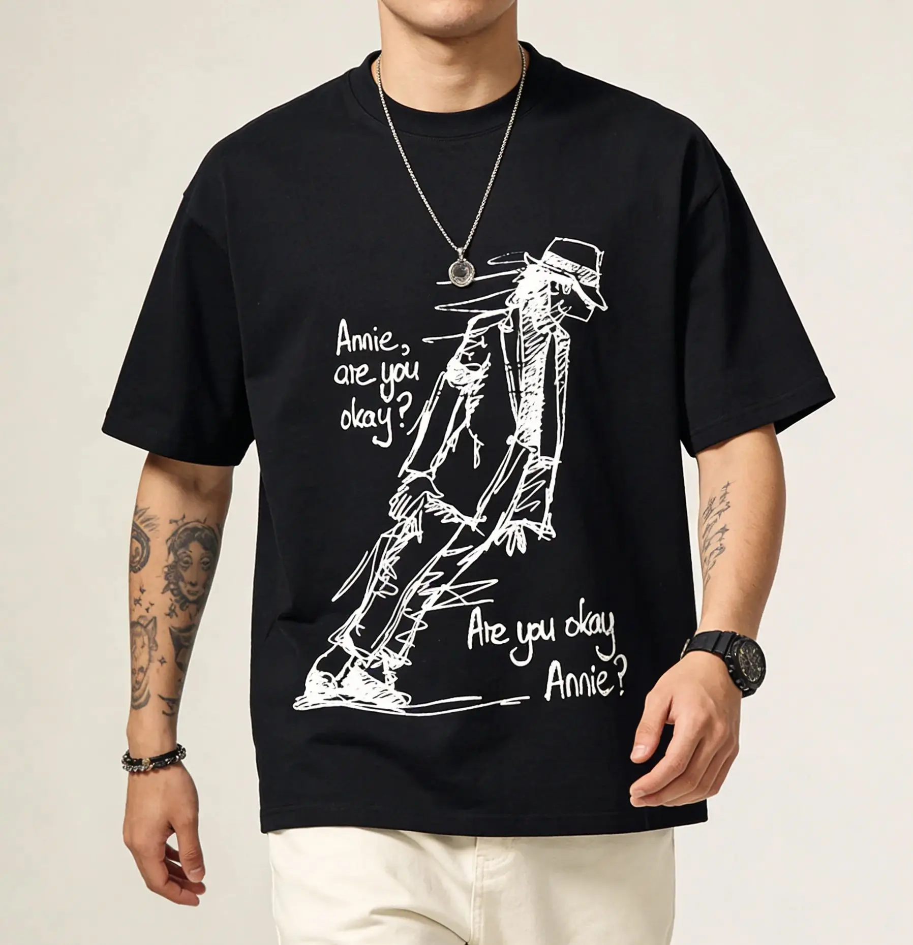 retro print short sleeved  Michael Jackson Men Women Summer Tshirt Kid Boy Gril Top Adults Children Parent Child Cotton T Shirt