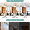 40W Socket Fan Light with Remote, 20.5in Ceiling Fan with LED, E27 Cordless Light Screw Fan for Kitchen, Bedroom, Small Rooms 4