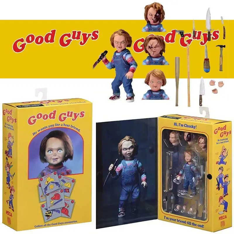 

Horror Movie Child'S Play Anime Figure Ghost Doll Chucky Action Figurine 10cm Pvc Collectble Models Birthday Doll Toys Gifts