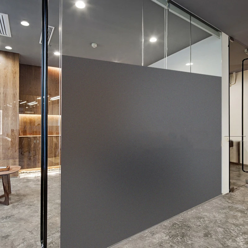 Black Gray Frosted Glass Film Transparent Opaque Window Sunscreen