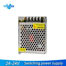 

24V regulated power supply Lighting Transformer 220v To 24v Lamp Driver AC To DC Switching Power Supply 24V 2A Driver for leds