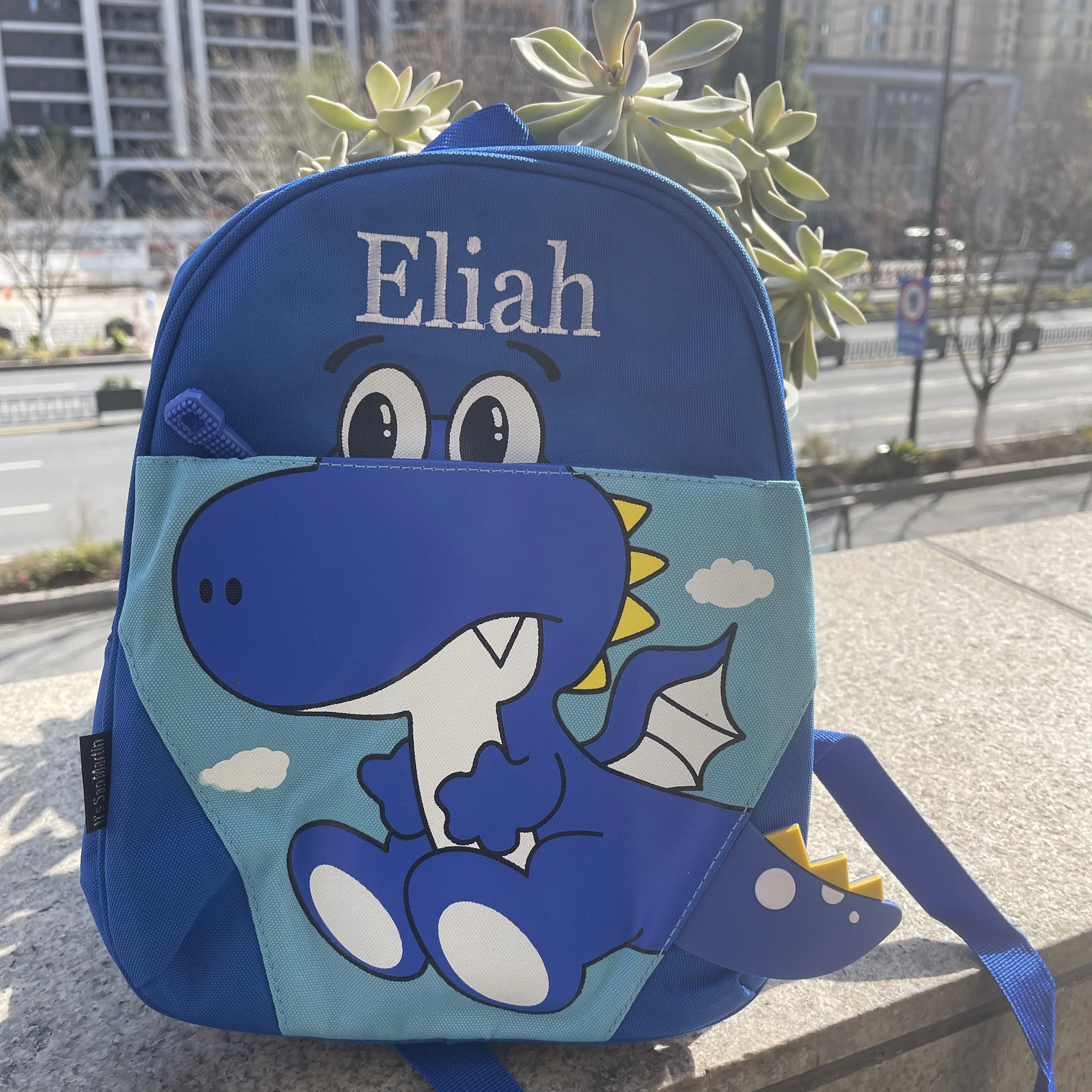 

Personalized Embroidery New Kindergarten Children's Name Primary School Backpack Cartoon Cute Dinosaur Baby Backpack