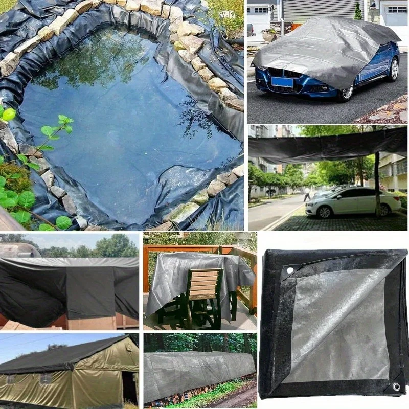 Rainproof Cloth, Tarpaulin, Thickened Waterproof and Sunscreen Plastic Cloth, Oil Outdoor Sun Shading and Rain Shielding