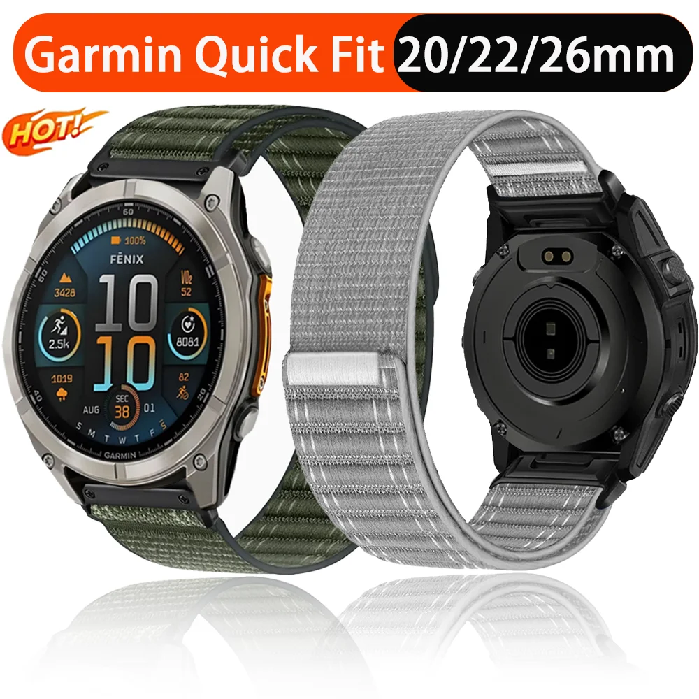 Quick Fit Wave Nylon Strap - Durable Wristband in Multiple Sizes
