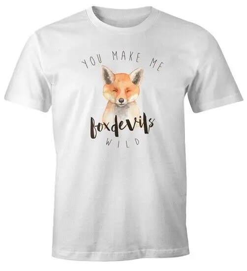 

Мужские товары You Make Me Fox Devils Wild Love Denglic с надписью Love, футболки-
