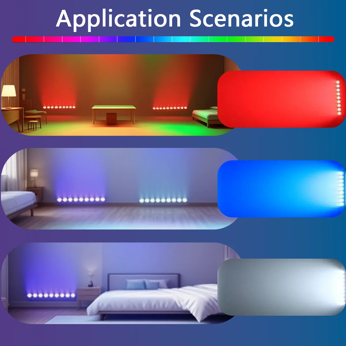 RGBW 9LED Wall Wash Light DMX512 Led Bar Laser Party Line Sound Control Spot Sta