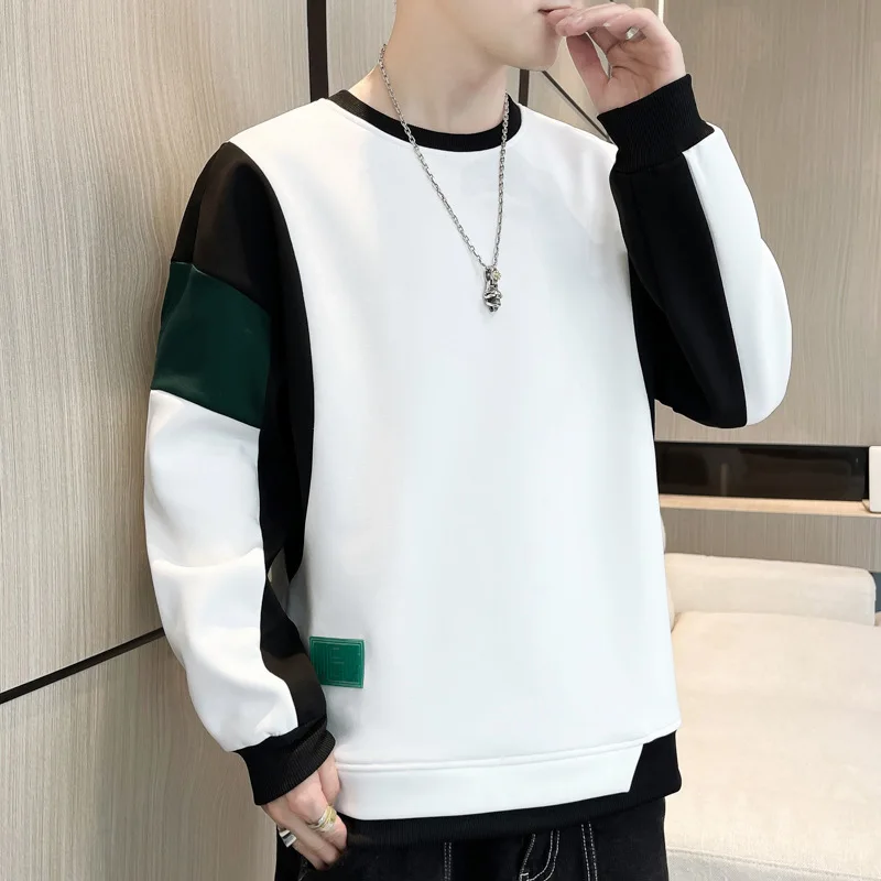 New autumn men's sweater youth pullover sweater men's of long sleeve bottoming shirt round neck hoodie bape