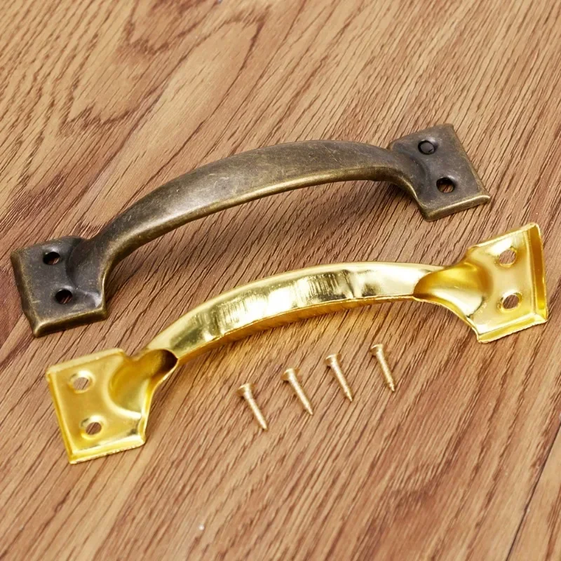 Door Handles Cabinet Handles 4/6 Inches Barn Door Handle Iron Pull Handles with Screw Balcony Sliding Door Pulls Heavy Duty Wooden Closet Cupboard Gate Knobs