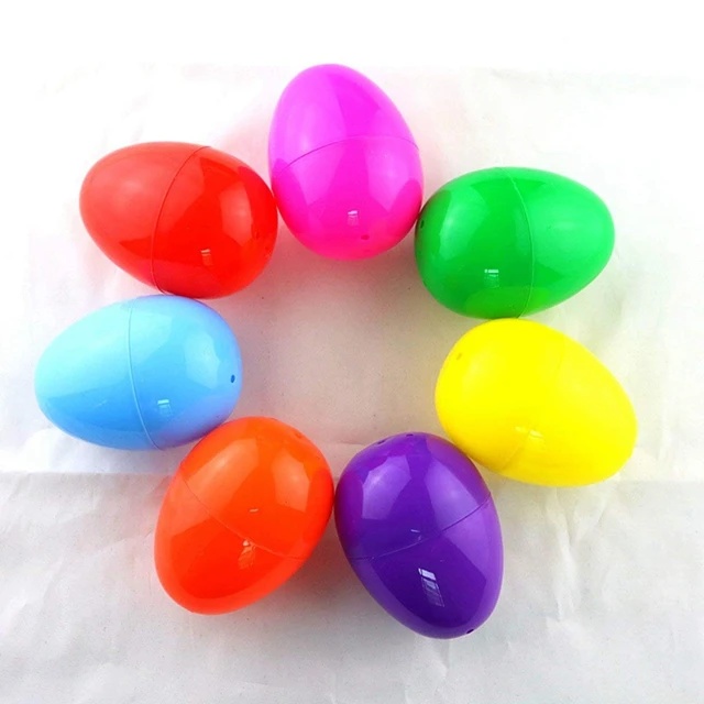 12PCS Easter Plastic DIY Decoration For Easter Eggs Hunting Game Easter Gift Stuffer Easter Party 6Cm (Assorted Colors) 4