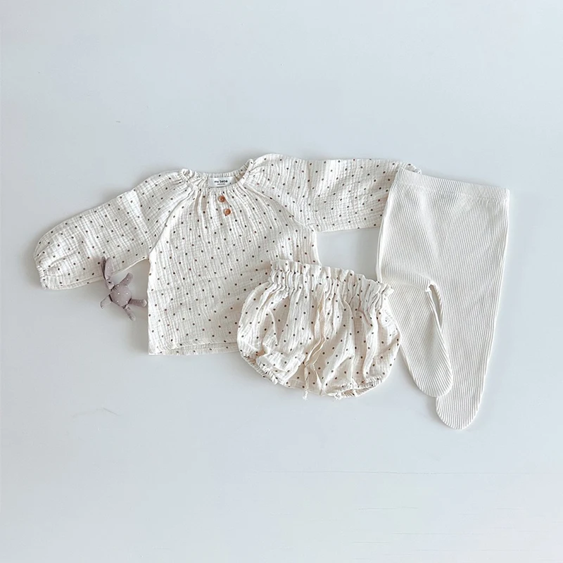 Description Picture 6 of itemKorean Style Baby Girls Spring Clothing 0-3Y Floral Printed Cotton Loose Top and Bloomer Infant 2Pcs Suit Toddler Shorts Outfit