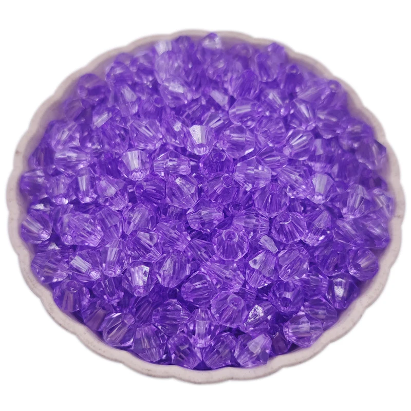 300 Teile/satz 4mm/5mm/6mm/8mm Transparent Candy Farbe Spike Acryl Lose perlen Für Halskette Armband Schmuck Machen Großhandel – Detail 3