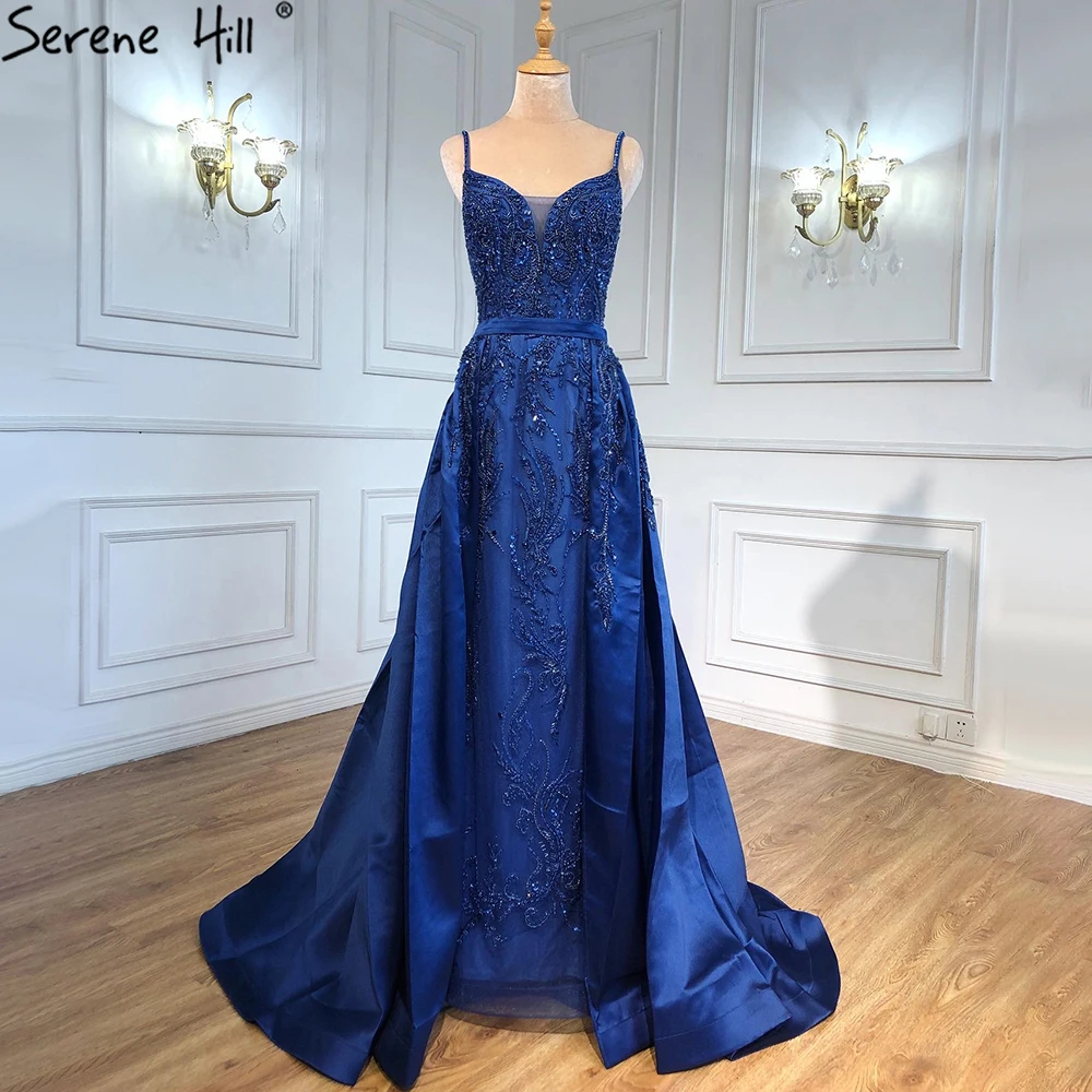 New Blue Birthday Party Dress Long Host Dinner Evening Dress Thin Wome –  Ame_handmadesg