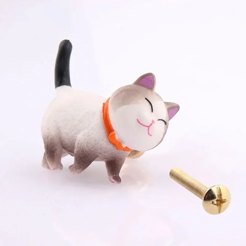 Description Picture 4 of itemCabinet Knobs Creative Cartoon Cat Shape Resin Furniture Brass Handles Room Drawer Handles Kitchen Cupboard Closet Drawer Pulls