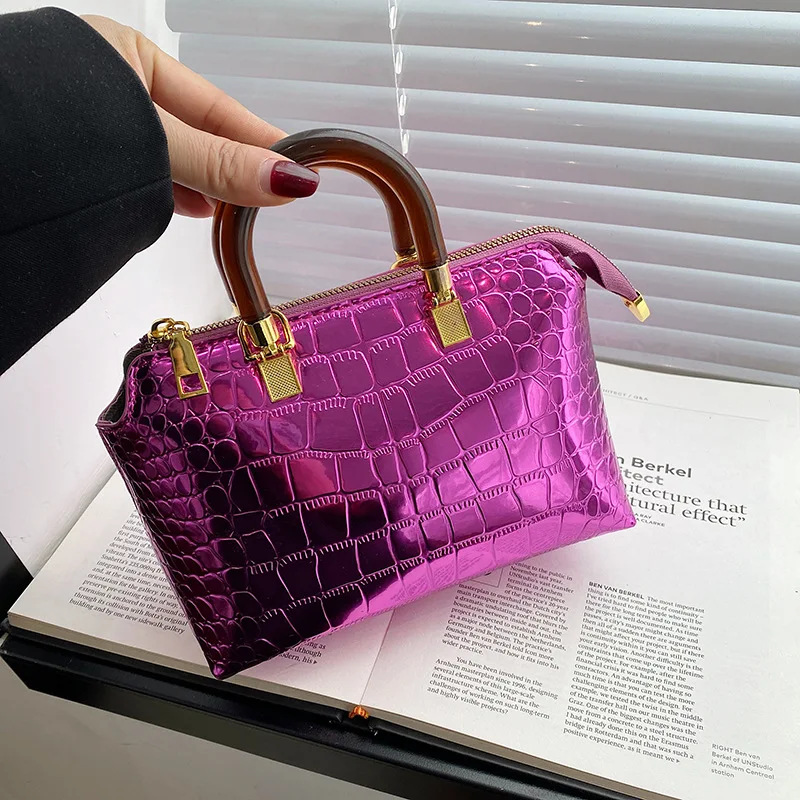 

Famous brand design bags for women 2023 new luxury bolso replica Fashion Retro Handbag Female Shoulder Bag Alligator pattern bag