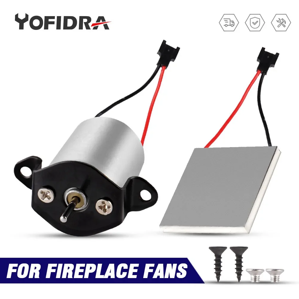Yofidra Fireplace Fan Replacement Motor for Stove Power Generation Accessories Repair Parts