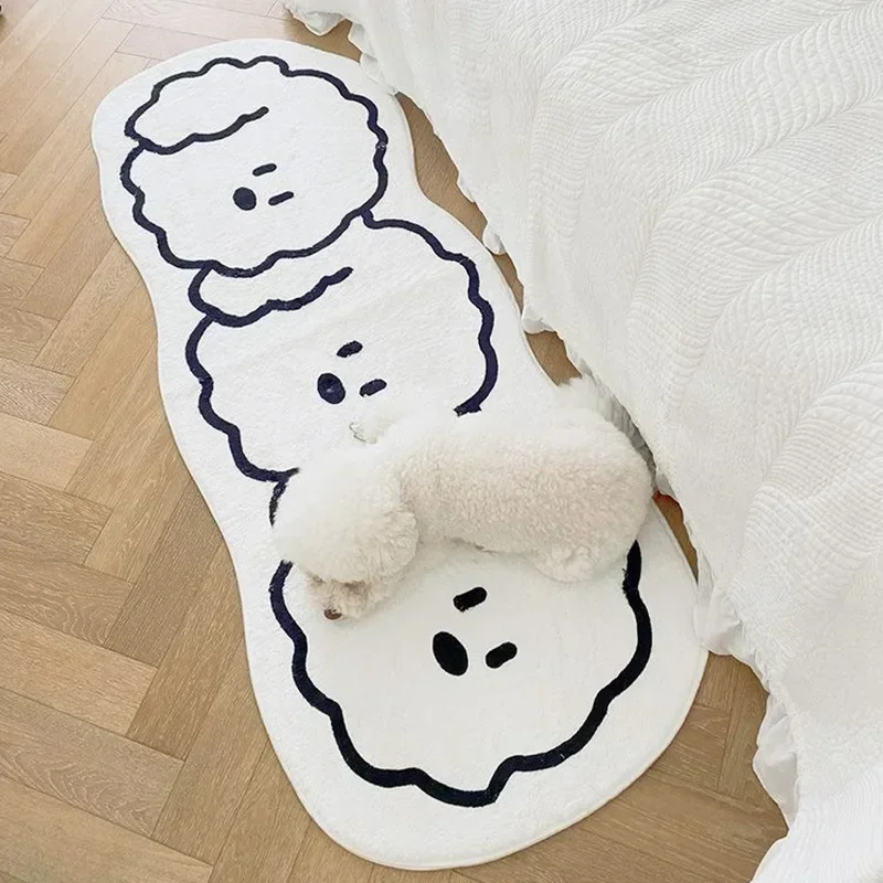 Cartoon Cat Rug Nordic Carpet silk wool rug plush rug imitated cashmere carpet kids carpet floor mat non slip carpet plush carpet decorative carpet crystal pile rug coral velvet rug Non-slip Mats Bedside Rugs Soft Floor Mat Living Room Carpets Table Home Decor