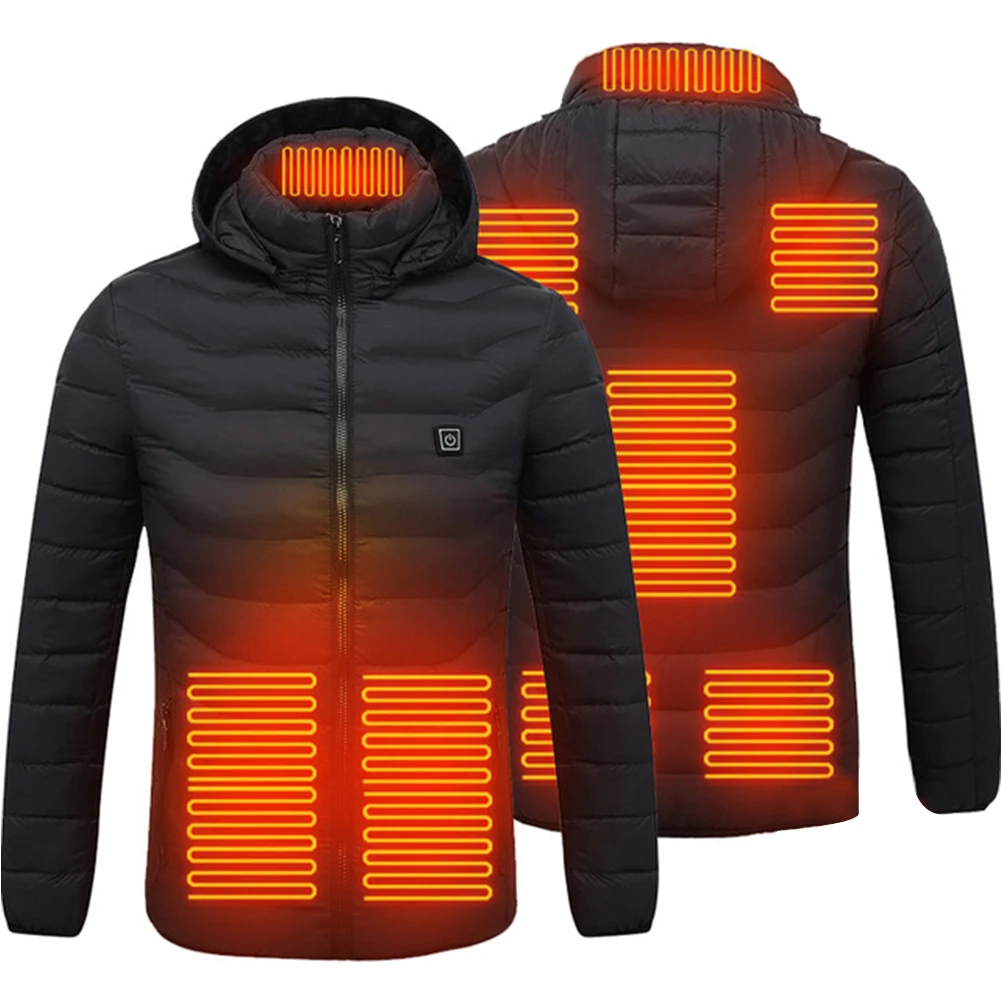 8 Zone Heated Jacket 8 Zone Heated Jacket USB Electric Hoodie Winter Warming Coat USB Electric Hoodie