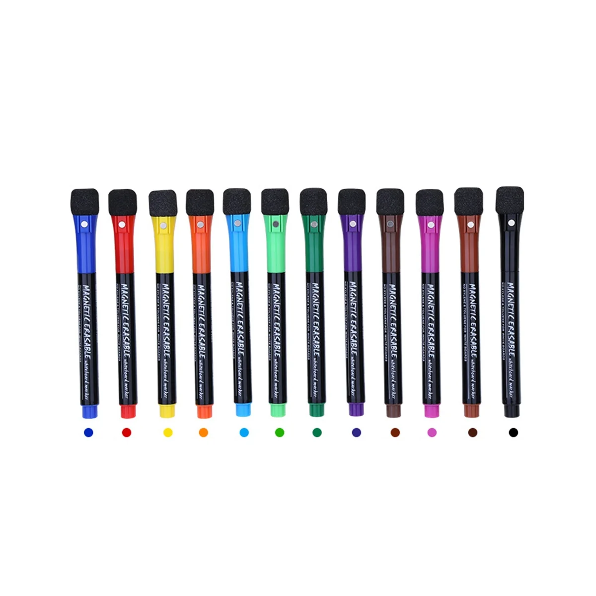 

12 Colors White Board Markers Dry Erase Marker with Eraser Cap, Dry Erase Markers Fine Point Tip, for Kids Office School