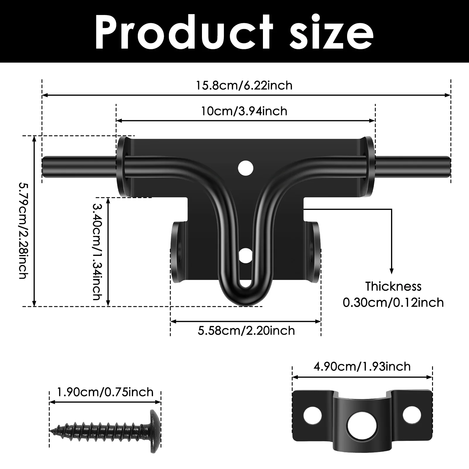 The New Slide Bolt Lock Door Window Catch for Outdoor Doors Sheds Barn Doors Cabinets Heavy Duty Solid Sliding Bolts Latch door latch