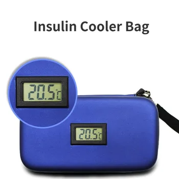 Insulin Cooler Travel Case Mini Insulin Cooler Bag Heat Insulation Temperature Display Medicine Diabetic Supplies Travel Case 1