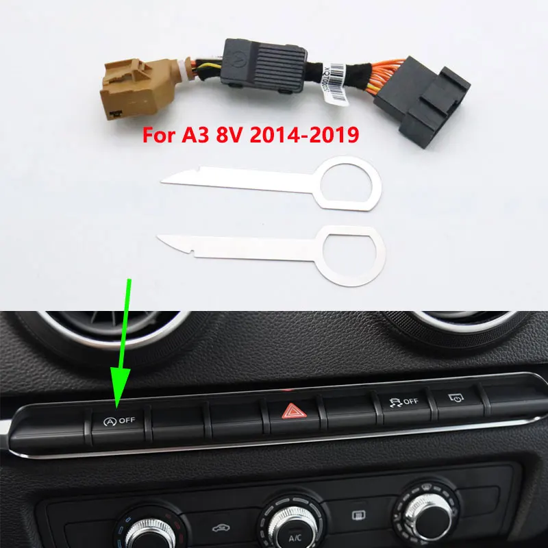 For Audi A3 8P 8V 8Y 2008-2021 Car Automatic Stop Start System Off Closer  Canceller Device Control Plug Cable