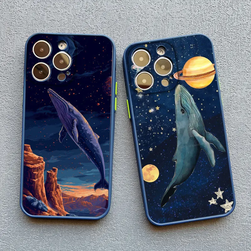 Space Ocean Whale Shark Shockproof Phone Case