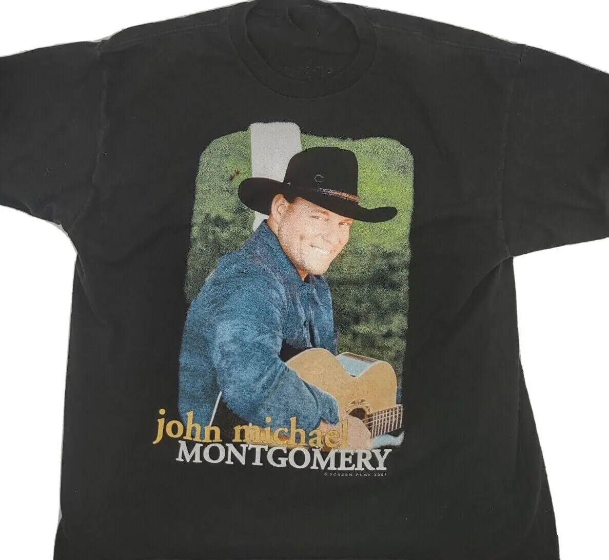 Maglietta John Michael Bell 2001 Maglietta Da Concerto Nera 3 A1246 Maniche Lunghe