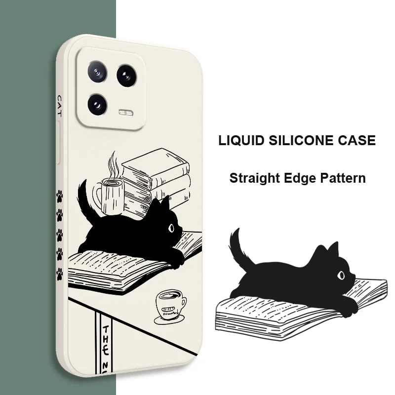 Liquid Silicone Cat Design Phone Case Cover